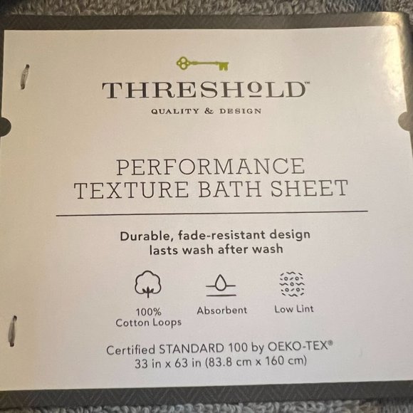 Threshold bath towel set - NWT - embroidered with flowers & Katy - Classic Gray - Picture 10 of 10